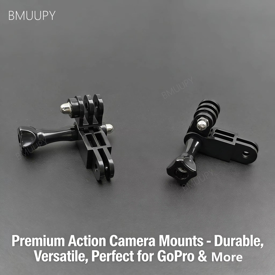 BMUUPY Verbindungsarm in Schwarz für GoPro Hero 13 12 11 10 9, DJI Osmo Action 6 5 Pro 4 und Insta360 Ace Pro X5 X4 Action Cameras - Bild 2