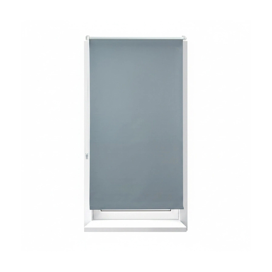 Relaxdays Verdunkelungsrollo Thermo aus Aluminium und Stoff, Grau, B: 90 cm, H: 210 cm - Bild 2