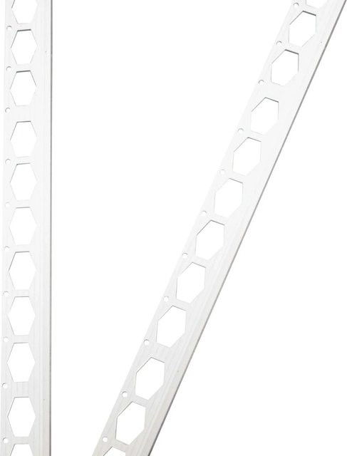ProfileXXL Abschlussprofil Putzschiene aus PVC in Weiß, B/H/T: 25 x 4 mm, Länge: 2,5 m - Bild 1