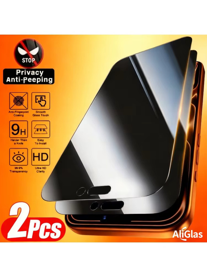 2 Stück Sichtschutzfolie für Apple iPhone 11 12 13 14 15 16 17 Pro Max Plus Mini XR XS Schutzglas transparent - Bild 5