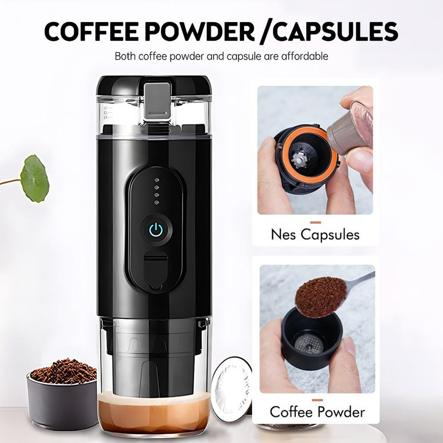 Tooarts Tragbare Elektrische Espresso Kaffee Maschine Cordless Mini Kaffee Maker mit Heizfunktion in Weiß - Bild 3