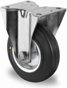 CASCOO Bockrolle Serie SWS4 in Schwarz, elektrisch leitfähig, Durchmesser: 125 mm - Bild 1