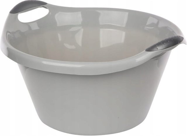 Wäschekorb Galicja aus Kunststoff in Grau mit 15 l Fassungsvermögen, Breite: 44 cm - Bild 1