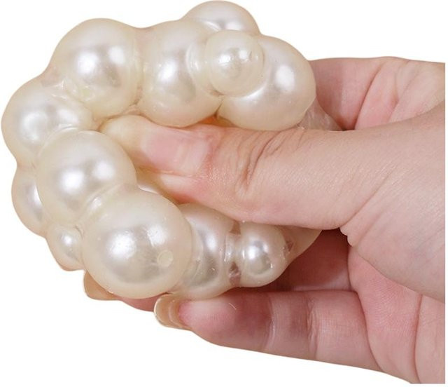 A Family Of Home Textiles Slow-Rebound Squishy Ball, Handknetspielzeug, white - Bild 1