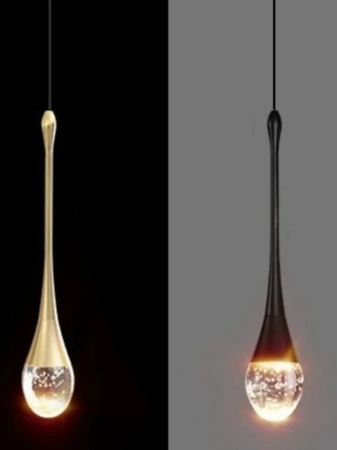 Claeted Kristall-Pendelleuchte LED in Gold/Messing für Wohnzimmer und Schlafzimmer - Bild 1