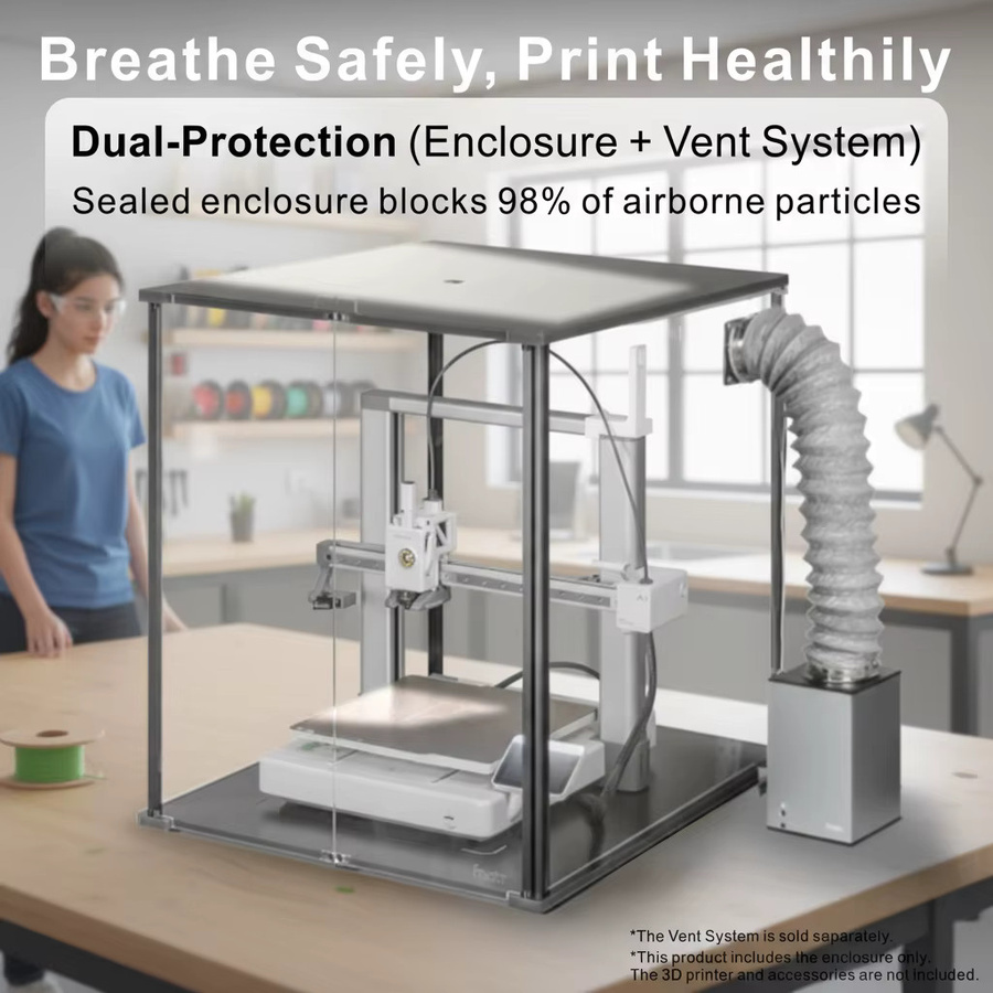 FYSETC FNATR Gehäuse für Bambu Lab A1 3D-Drucker aus transparentem Acryl mit Filtersystem - Bild 2