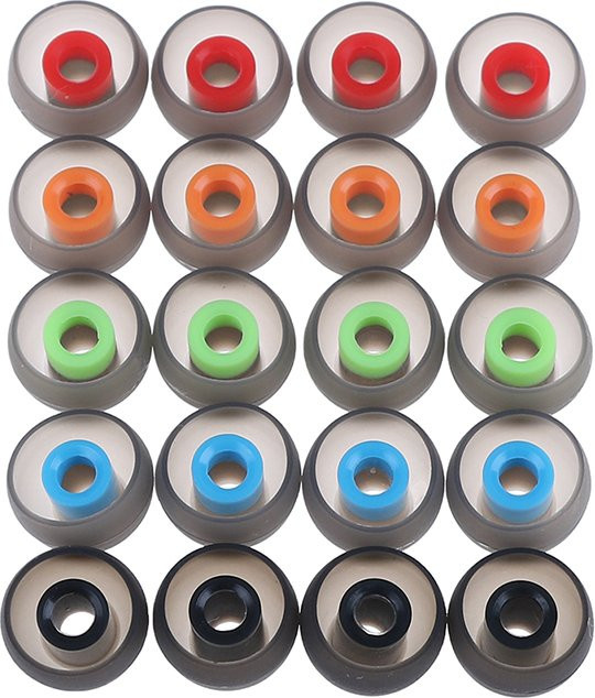 20 Stück Silikon In-Ear Ohrstöpsel Set in den Größen S, M und L, Multicolor - Bild 1