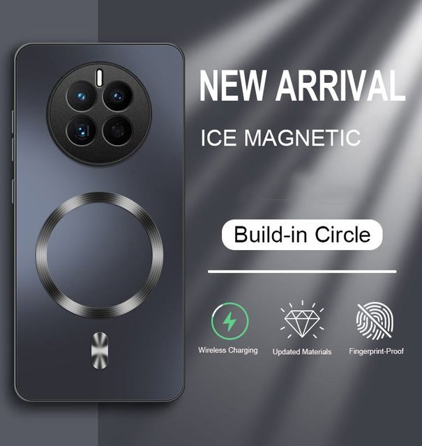 Fudusaidman MagSafe AG Matte Hard Magnetic Case für Huawei Mate 80 Pro Max 70 Air 60 50 40 30 Pro, Stoßfeste und Schlanke Hülle, Schwarz - Bild 1