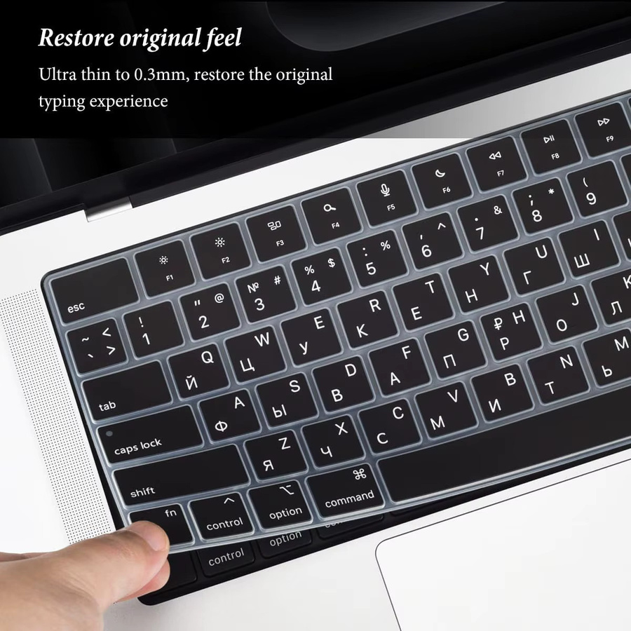 Transparente Tastaturabdeckung für Apple MacBook Pro und MacBook Air Modelle (M4 M3 M2 Chip) - Bild 3