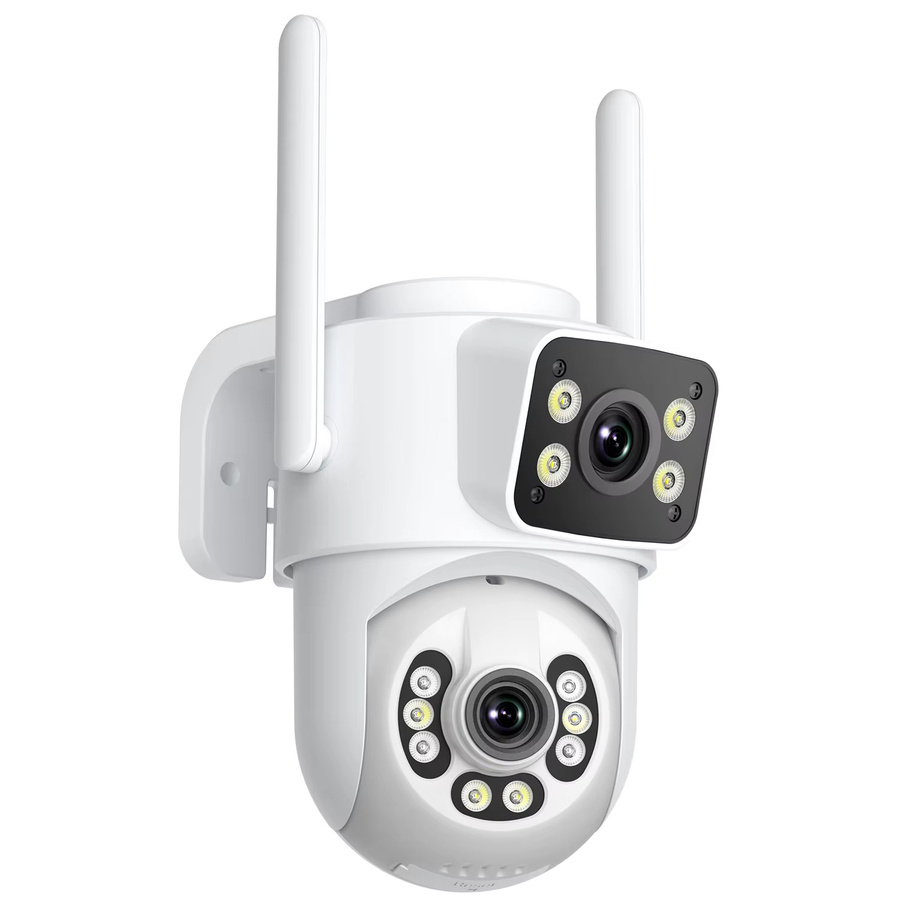 HAMROLTE 4K 8MP PTZ WiFi-Überwachungskamera mit KI-Personenerkennung, Dual-Screen, IP66 wasserdicht, kabellose Außen-CCTV-Sicherheit mit iCSee App, Farbe: Weiß - Bild 5