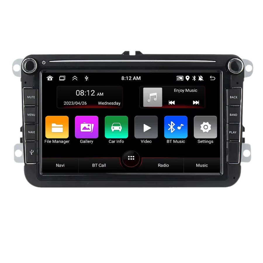 Android 15 Autoradio mit Bluetooth und GPS für Volkswagen VW Golf 5 6 Polo Passat B6 B7 CC Skoda Jetta Tiguan Touran in Schwarz - Bild 6