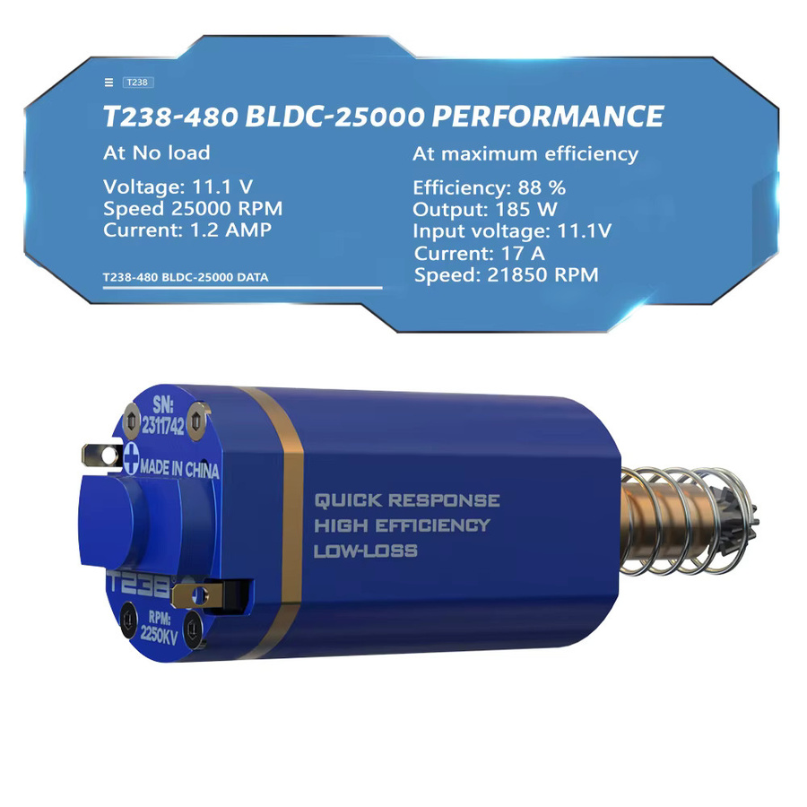 T238 bürstenloser Airsoft-Langwellen Motor AEG - Bild 2