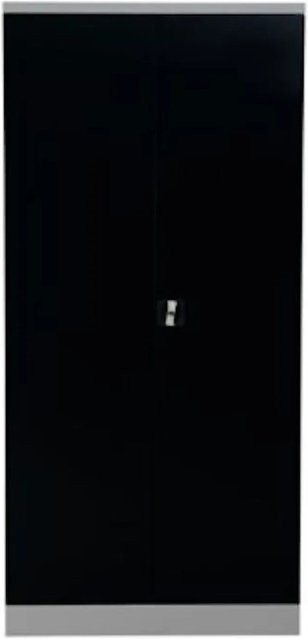 PROREGAL Stahlschrank Bee mit 4 Fachböden und Scharniertüren in Grau-Schwarz, H x B x T: 195 x 92 x 60 cm - Bild 1
