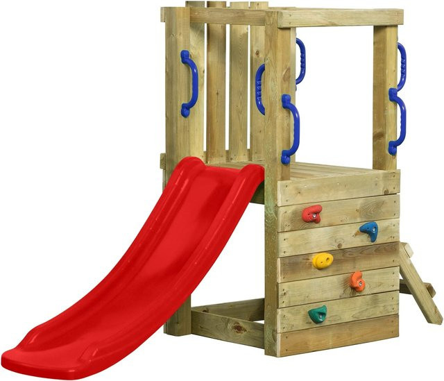 SwingKing Spielturm Irma Small mit Rutsche in Rot, B/H/T: 66 x 190 x 125 cm - Bild 1