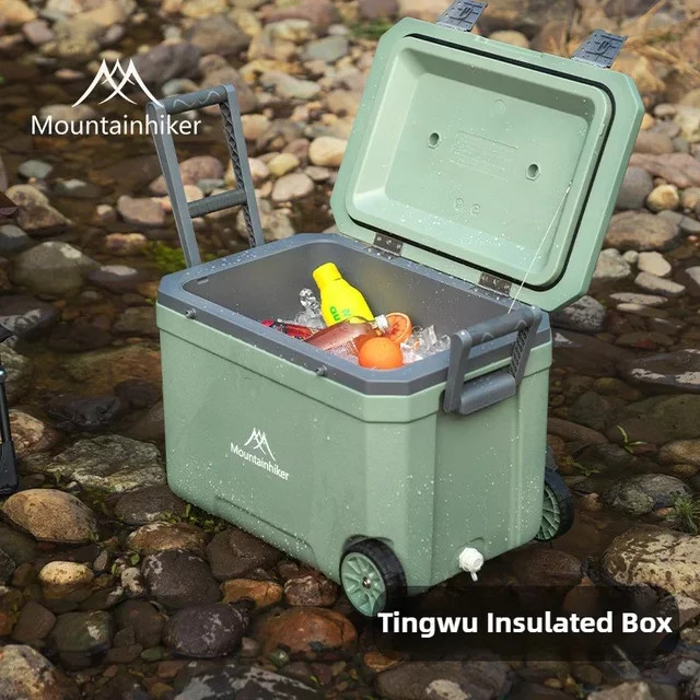 MOUNTAINHIKER Isolierte Kühlbox 45L Grün für Outdoor, Camping und Angeln - Bild 1
