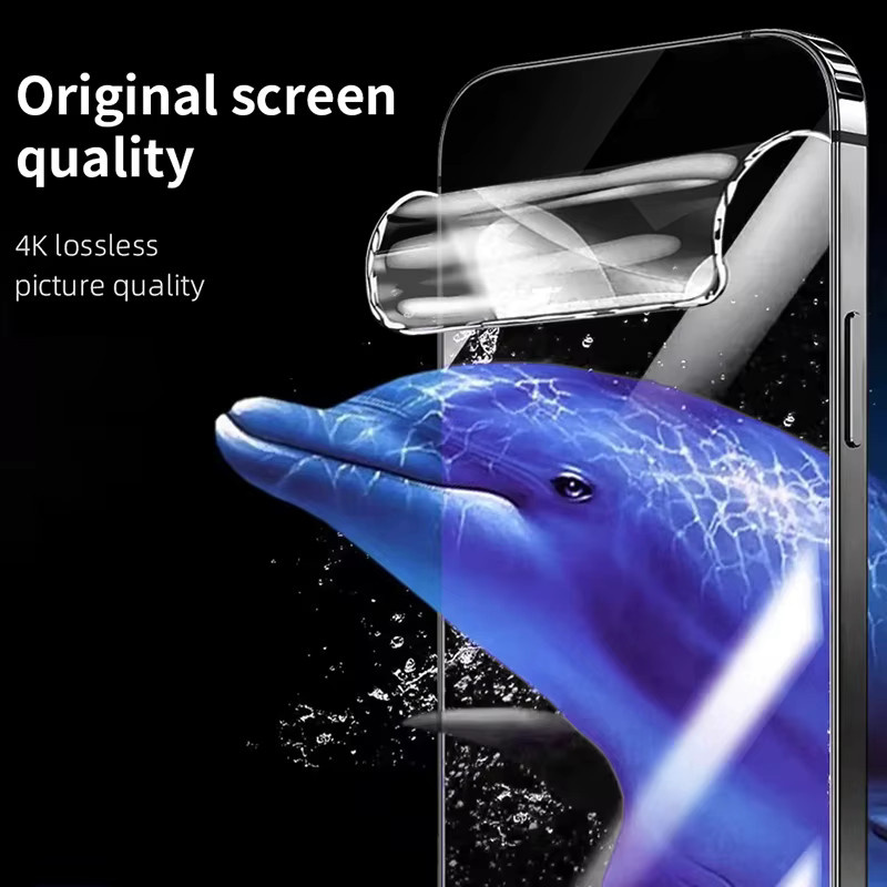 4er-Pack Hydrogel Display Schutzfolien für Apple iPhone 11 12 13 14 15 16 Pro Max Plus und 16e in Transparent mit voller Abdeckung - Bild 4