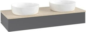 V&B Waschtischunterschrank Antao ohne Frontstruktur, Anthrazit lackiert, B/T/H: 120 x 50 x 19 cm - Bild 1