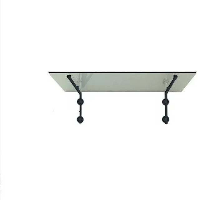 Glaszentrum Hagen Glasvordach aus Klarglas inklusive Halterungen in Anthrazit RAL 7016, Breite: 180 cm, Tiefe: 90 cm - Bild 1