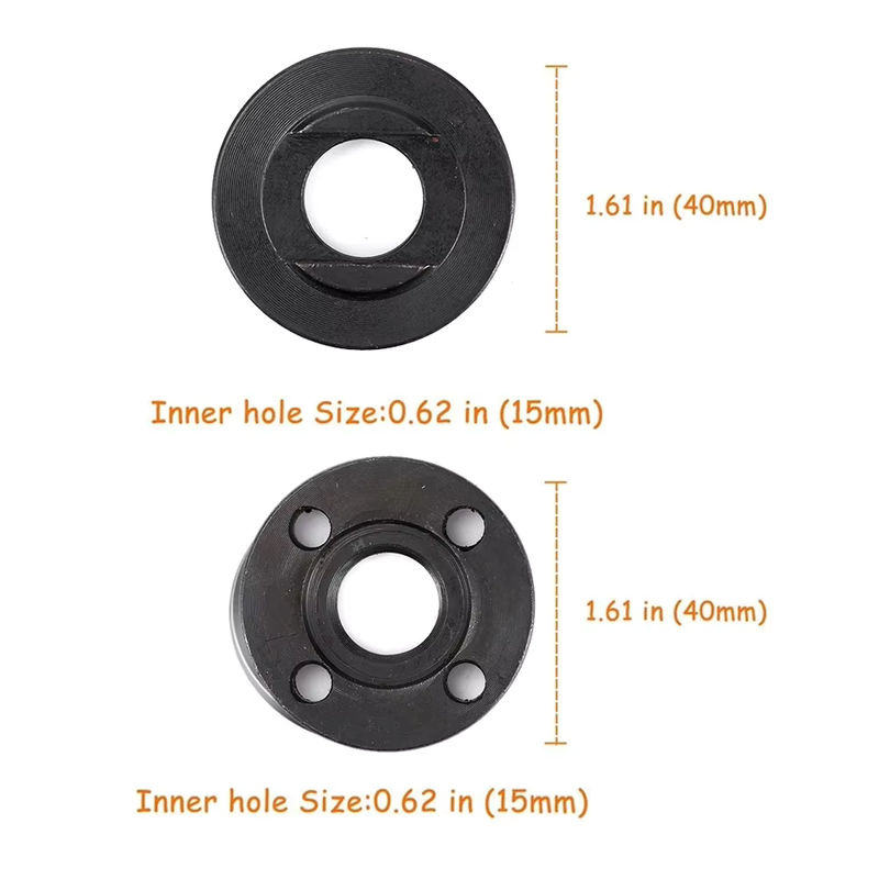 Vibratite 2er-Set M16 Flanschmuttern für Winkelschleifer in Schwarz - Bild 3