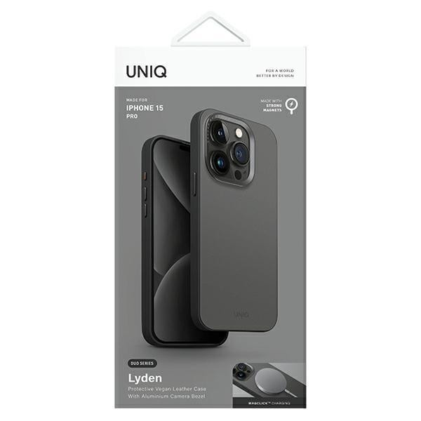 UNIQ MagSafe Schutzhülle für iPhone 15 Pro in Grau-Schwarz - Bild 2
