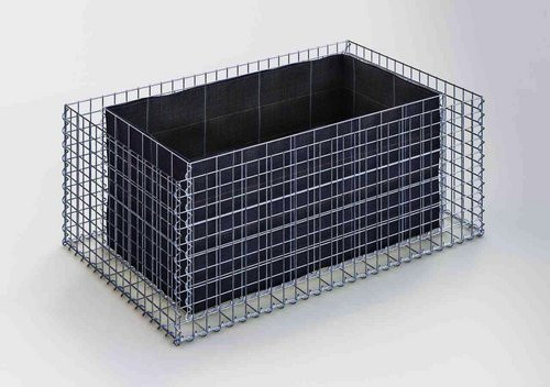 Gabiona Gabionen-Hochbeet aus Stahl in Silber, B/T/H: 50 x 130 x 80 cm - Bild 1