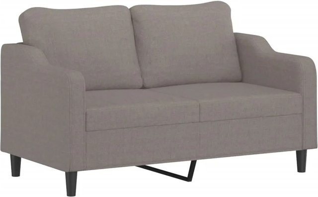 vidaXL 2-Sitzer-Sofa modern in Taupe mit Stoffbezug und Metallrahmen - Bild 1