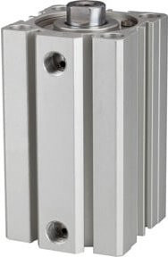 Riegler Kurzhubzylinder ACQ doppeltwirkend in Silber, Kolben-Durchmesser: 80 mm, Hub: 80 mm, Anschluss: G 3/8 - Bild 1