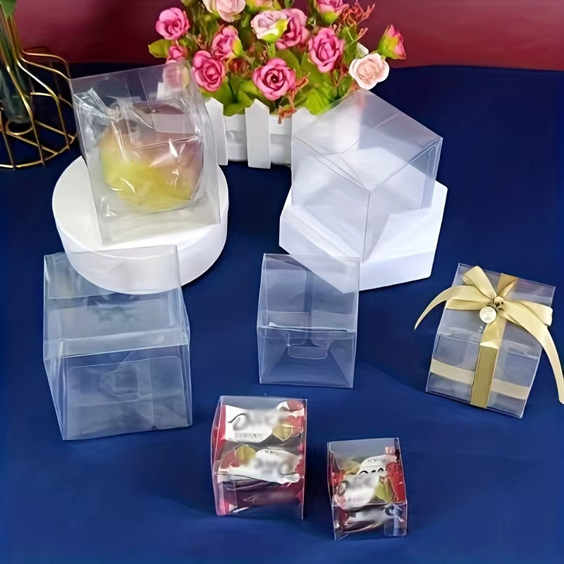 50 transparente Geschenkboxen aus Kunststoff für Süßigkeiten und Pralinen - Bild 2
