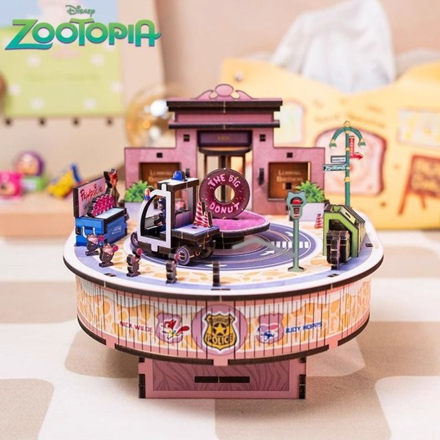 Disney Zootopia Spieluhr, 3D Holzpuzzle, Holz - Bild 1