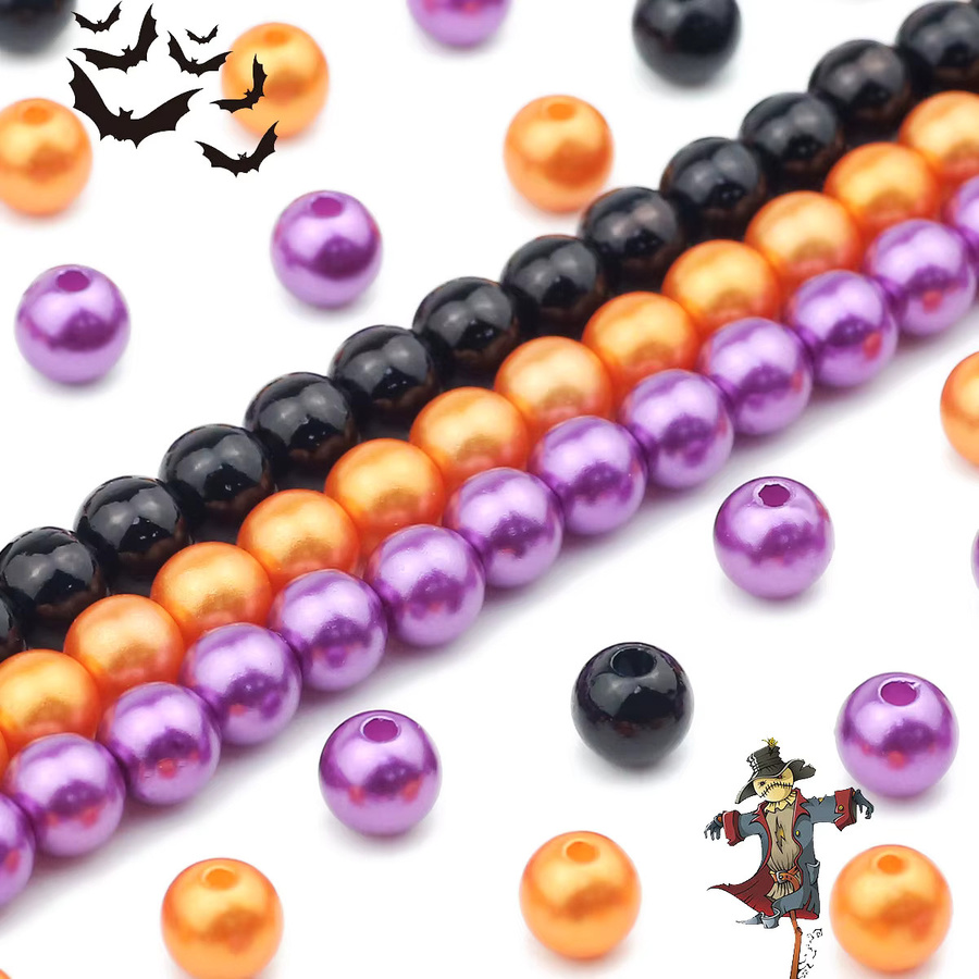 wlyees Perlen Acryl, 8mm, Bunt, Halloween, Unisex - Bild 5