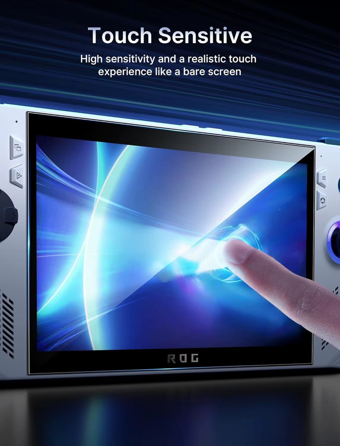Asus ROG Ally und ROG Ally X Displayschutzfolie aus gehärtetem Glas, transparent, Anti-Scratch Zubehör - Bild 6