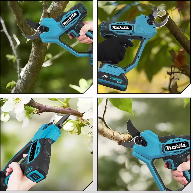 Makita Akku-Gartenschere Blau: Bürstenlose elektrische und kabellose Schneideschere für Bäume und Bonsai, passend für Makita 18V Akkus - Bild 4