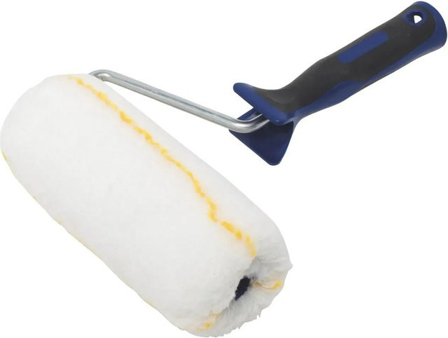 LUX-TOOLS Goldfaden-Roller mit gepolstertem 2K-Softgriff in Schwarz-Blau, Durchmesser: 18 cm - Bild 1