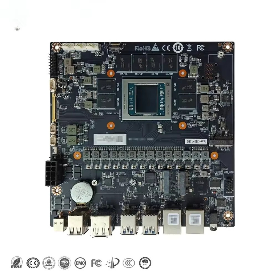 Gold Seller AMD Ryzen AI Max + 395 CPU Hauptplatine mit Dual-Channel LPDDR5x 8000MT/s Speicher und Vierfach-Bildschirmanzeige in Schwarz - Bild 3