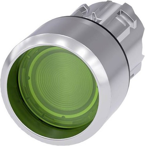 Siemens Leuchtdrucktaster 3SU1051-0CB40-0AA0, rund, Metall, grün - Bild 1