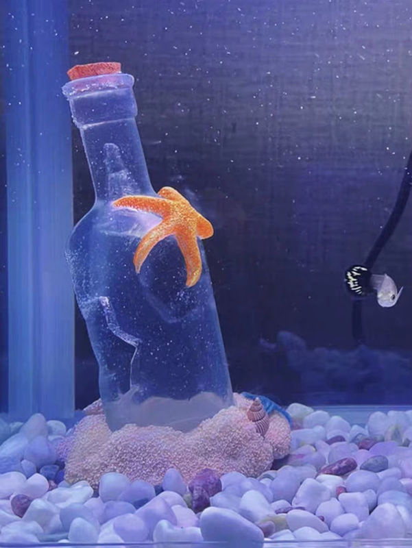 Transparente Aquarium Höhle aus Glas und Kunstharz als Versteck für Fische und Garnelen zur Unterwasser Dekoration - Bild 3