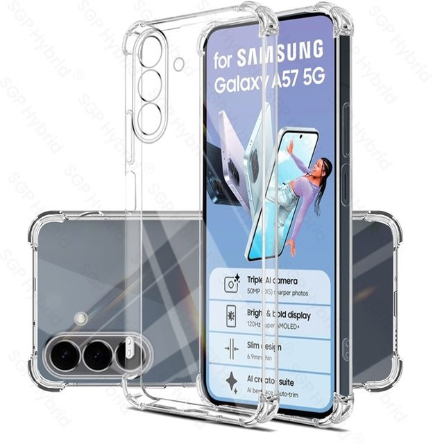 Transparente Silikon Schutzhülle für Samsung Galaxy A57 5G mit Anti-Vergilbungsschutz und stoßfestem Design - Bild 1