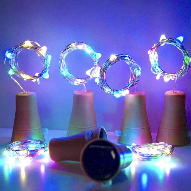 Wasserdichte LED Solar Flaschenstopper Lichterkette in Transparent für Garten, Hochzeit und Party - Bild 1