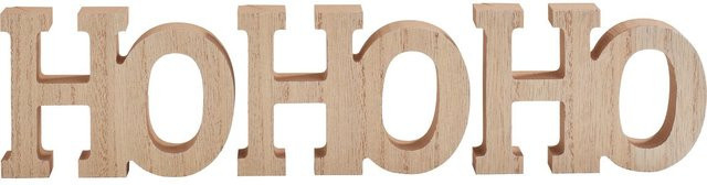 VBS Holz-Schriftzug HoHoHo in Beige für deine Weihnachtsdekoration - Bild 1