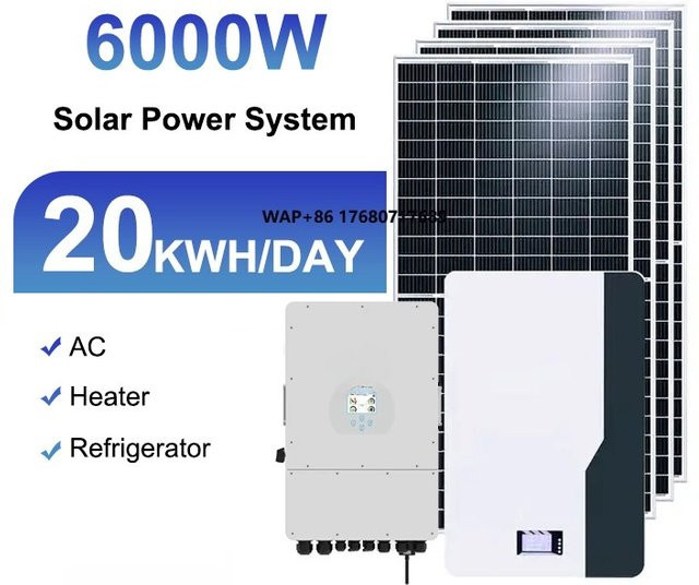 Deye Hybrid-Solarenergiesystem 6 kW mit 6000 Watt Solarpanels in Weiß - Bild 1