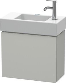 Duravit Waschtischunterschrank L-Cube wandhängend mit einer Tür links in Betongrau matt, B/T/H: 48 x 24 x 40 cm - Bild 1