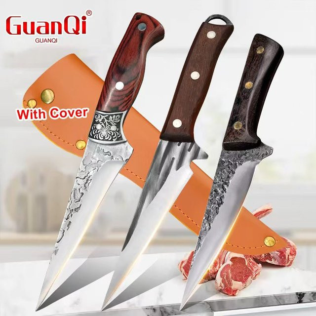 GuanQi Handgeschmiedetes Fleisch-Ausbeinmesser mit Holzgriff für professionelle Küchenarbeiten - Bild 1