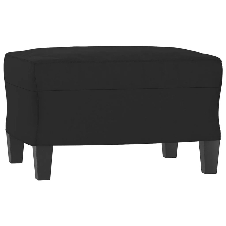 vidaXL Fußhocker Schwarz aus Mikrofasergewebe B/T/H: 60 x 50 x 41 cm - Bild 2