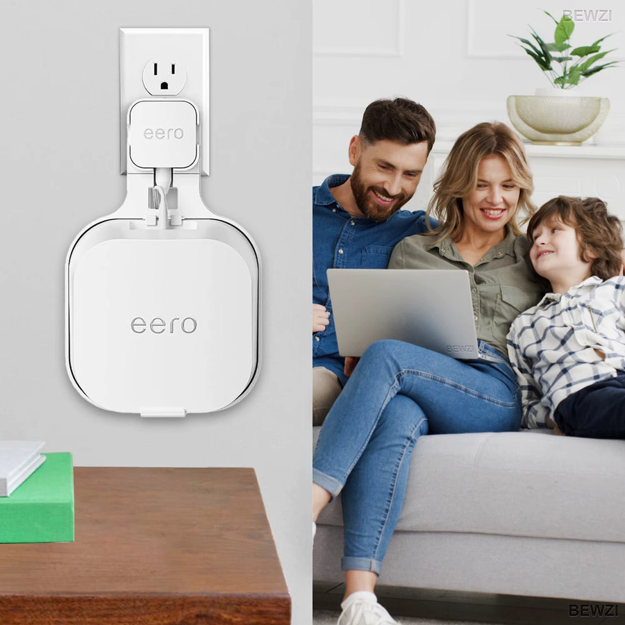Amazon Eero 7 Mesh Router Wandhalterung mit Kabelaufbewahrung für Steckdosen- und Wandmontage, Weiß - Bild 2
