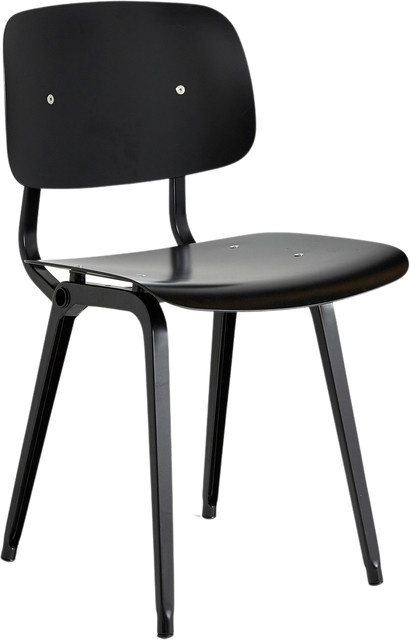 HAY Revolt Stuhl in Schwarz aus Stahlblech und ABS-Material mit mattem Finish - Bild 1