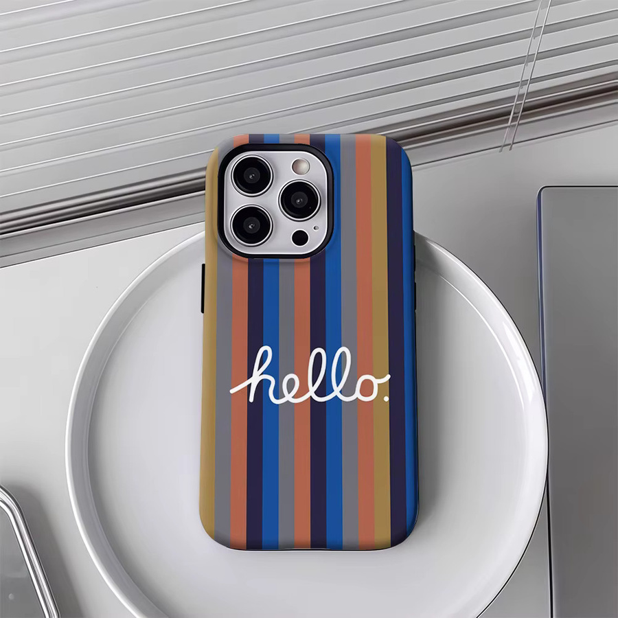 Hello Stripe Robuste Magnetische Handyhülle für iPhone 17 16 15 14 13 Pro Max Plus in Multicolour - Bild 4