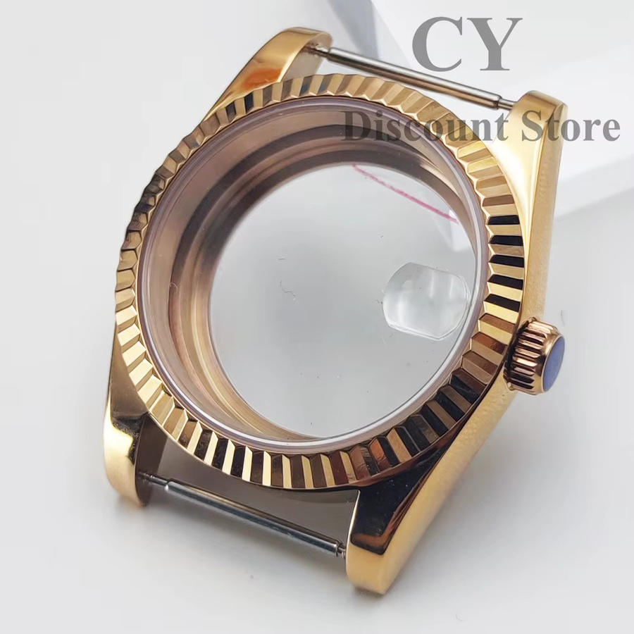 RICHUS Uhrengehäuse Edelstahl, Roségold, 36 mm, 39 mm, Saphirglas, Unisex - Bild 2