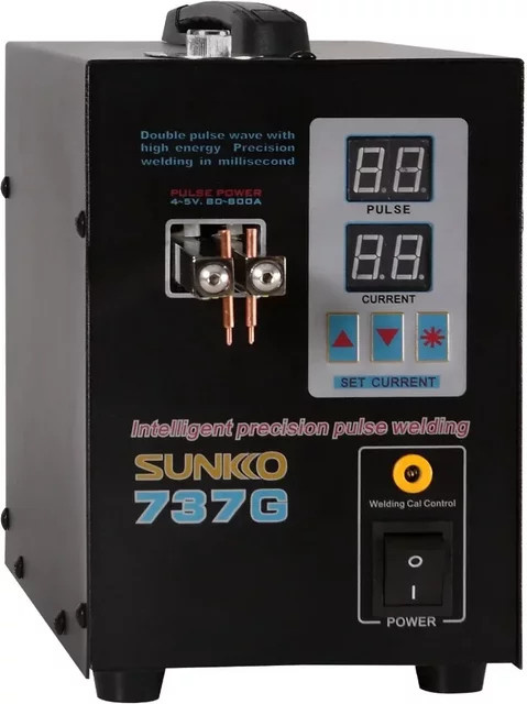 SUNKKO 737G Punktschweißgerät mit 1,5 kW, LED-Beleuchtung und Dual-Digitalanzeige, Doppelimpuls-Schweißgerät für 18650-Batterien - Bild 1