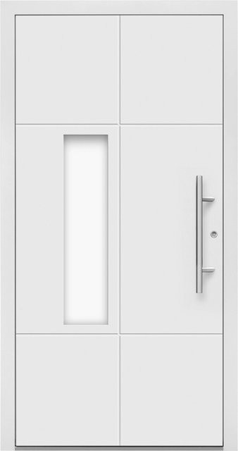 Aluminium-Haustür Splendoor Moderno M490/B mit Glaseinsatz, Weiß, Anschlag Rechts, B: 110 cm, H: 210 cm - Bild 1