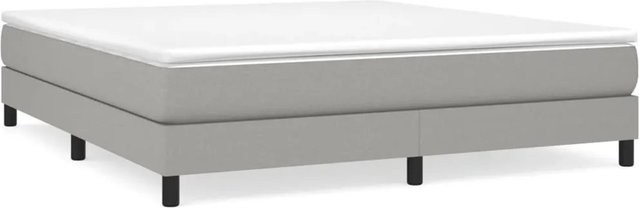 vidaXL Boxspringbett in Hellgrau mit Stoffbezug, B/T/H: 160 x 200 x 25 cm - Bild 1